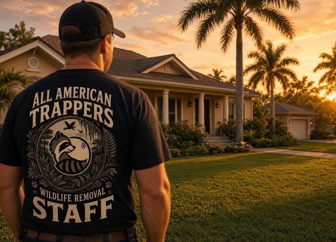 A technician standing in a yard
